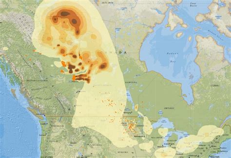map of smoke from canadian wildfires alberta