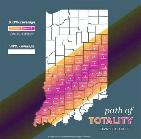 map of solar eclipse april 8 2024 in indiana