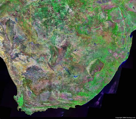 map of south africa satellite images