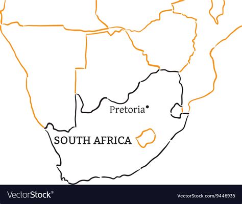 map of south africa sketch