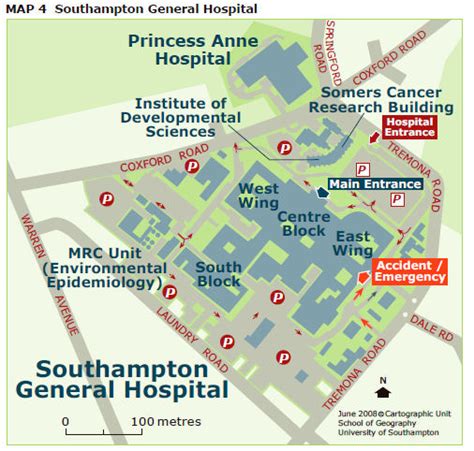 map of southampton hospital