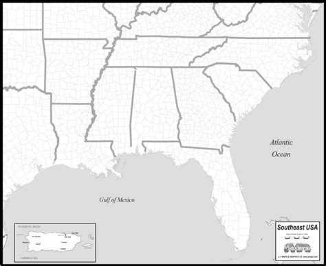Map Of Southeast Region Printable