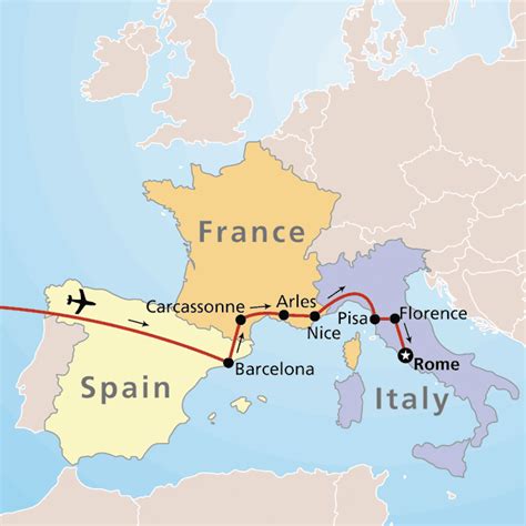map of spain and italy area