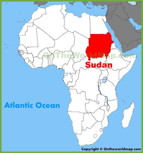 map of sudan in the world