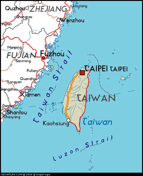 map of taiwan and china distance