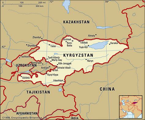 map of tajikistan and kyrgyzstan