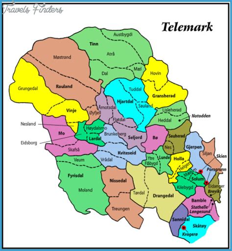 map of telemark county norway