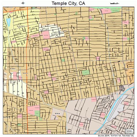 Map Of Temple City Ca Printable