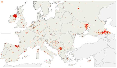 map of terror attacks in europe