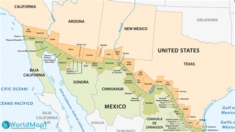 Map Of Texas Mexico Border Cities