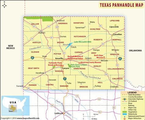 Map Of Texas Panhandle Cities
