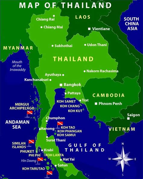 map of thailand and islands