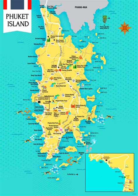 map of thailand phuket and islands