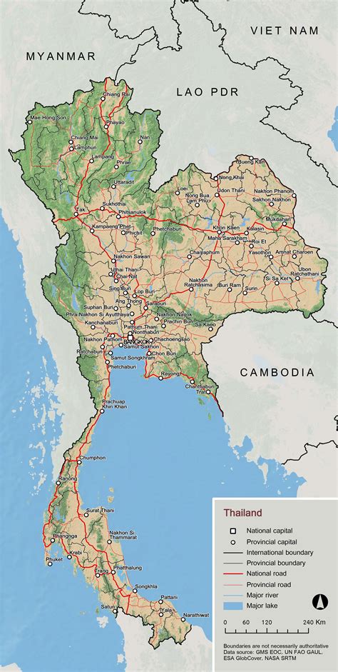 Map Of Thailand Printable