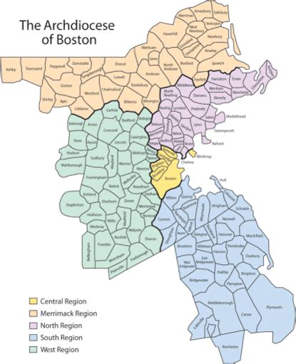 map of the archdiocese of boston