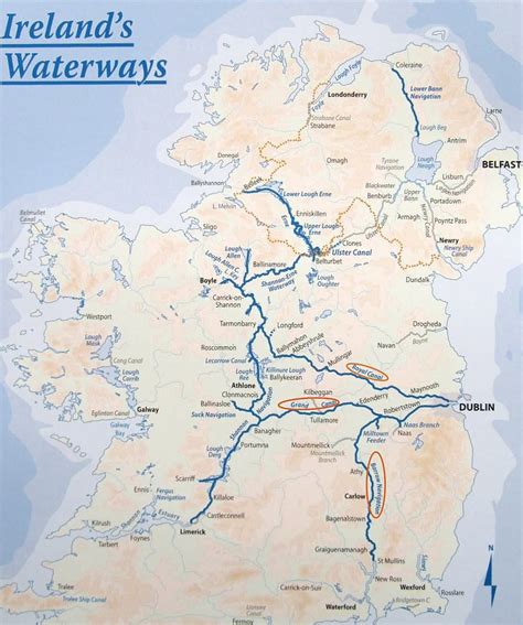 map of the grand canal ireland