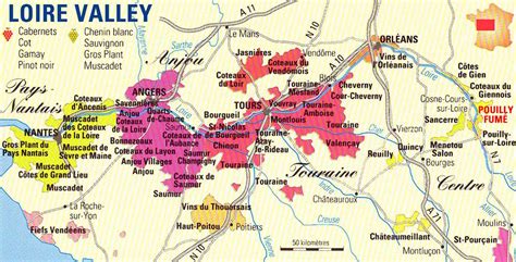 Map Of The Loire Valley