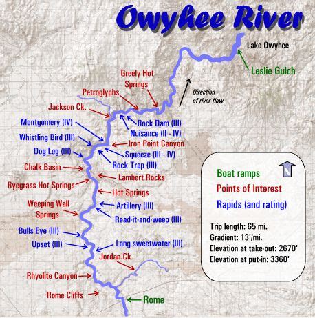 Map Of The Owyhee River