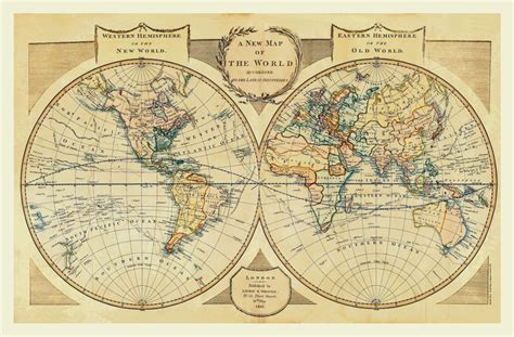 Map Of The World 1812