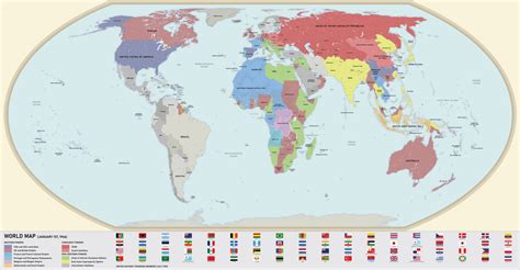 Map Of The World 1946