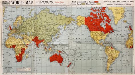 Map Of The World 1949
