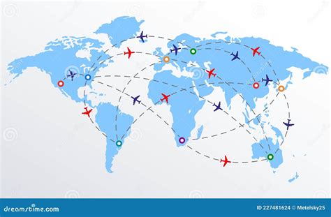 Map Of The World Flight Paths