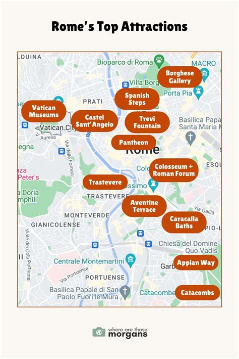 Map of Things to Do in Rome