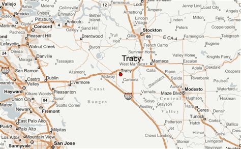 map of tracy california area