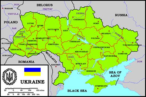 Ukraine Map (Physical) Worldometer