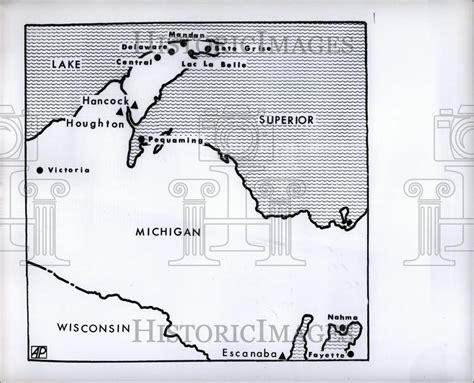Map Of Upper Peninsula Ghost Towns