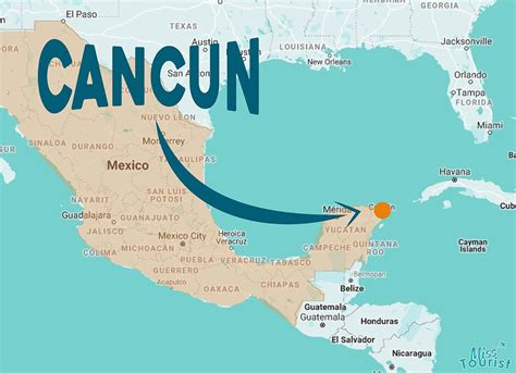 Discovering The Map Of Us And Mexico Cancun In 2023