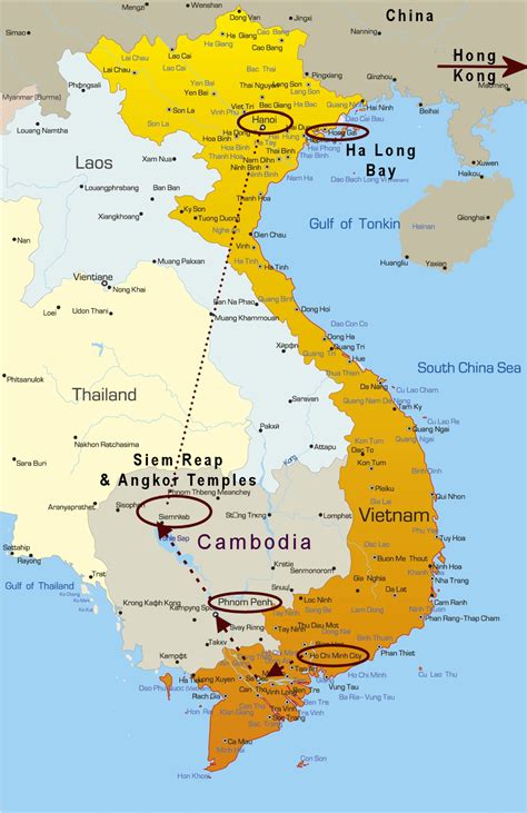 map of vietnam and cambodia