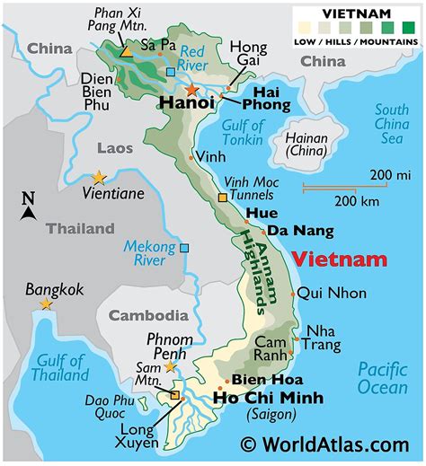 map of vietnam in world map