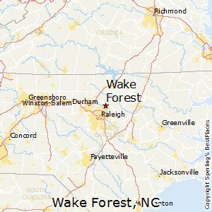 Map Of Wake Forest Nc