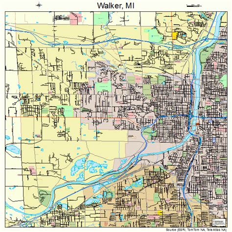 Map Of Walker Mi Printable