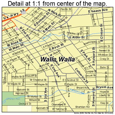 Map Of Walla Walla Washington