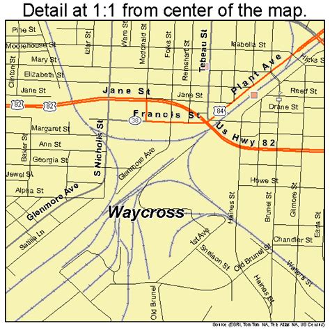 map of waycross ga streets