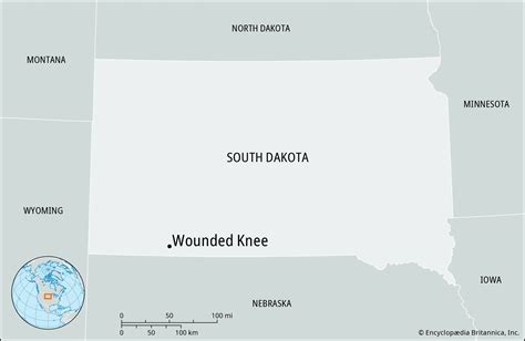 map of wounded knee massacre