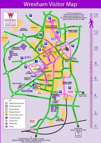 map of wrexham city centre