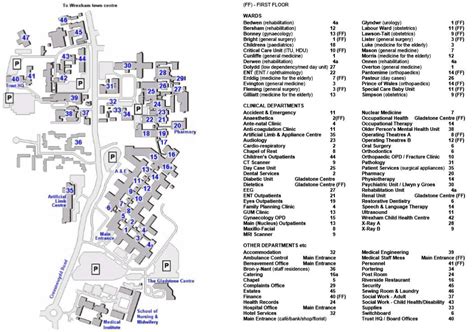 map of wrexham hospital