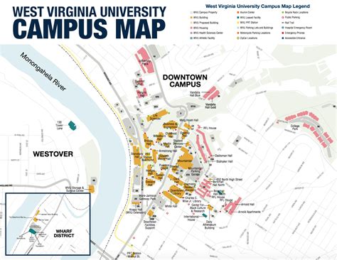 map of wvu downtown campus