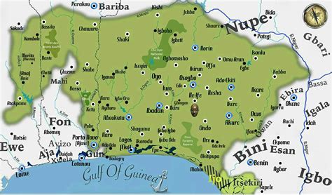 map of yoruba land