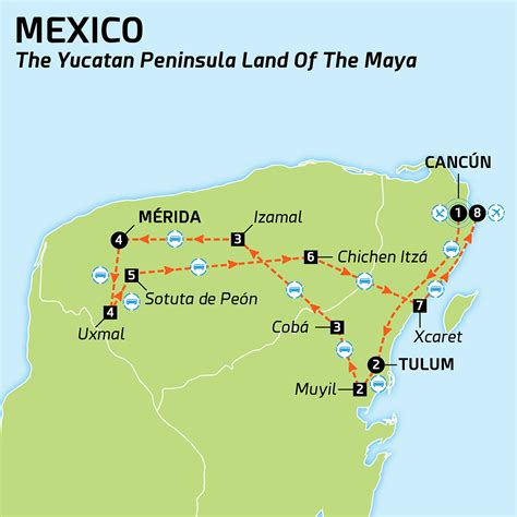 map of yucatan peninsula with cities