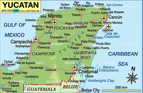 map of yucatan state mexico