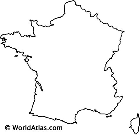 map outline of france