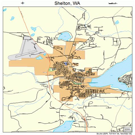 Map Printable Shelton Wa