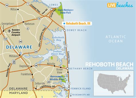 map rehoboth beach delaware