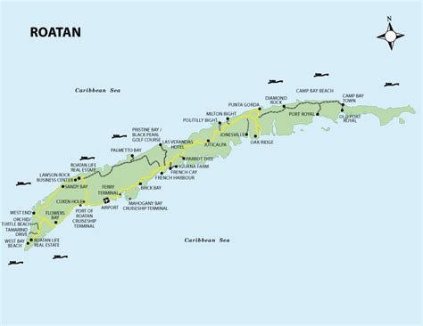 map roatan honduras