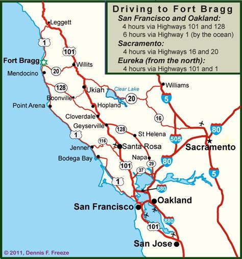 map sacramento to fort bragg