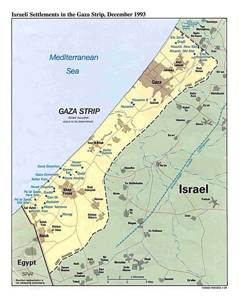 map showing gaza and israel